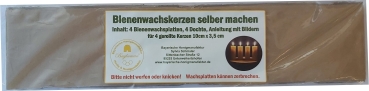 4 Wickelkerzen Set zum selber machen