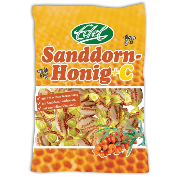 Edel Sanddorn- Honig Bonbons gefüllt 100 g